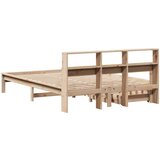 vidaXL Krevet s regalom za knjige bez madraca 120x190 cm od borovine | shoptok.hr