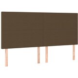 Maison Chic Posteljno vzglavje - Vzglavna omarica 4 kosa temno rjav 100x5x78/88 cm blago, (22077863) Cene