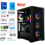 MEGA Računalnik TWR S10 i9-14900K/RTX5090/64GB-DDR5/4TB-5.0/1050W/Brez O/rdeča črna zelena / črna RGB, (5000130880) | Shoptok.si