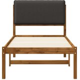  Krevetni okvir s tapiciranim uzglavljem Prirodna i tamnosiva - Prirodna i tamnosiva 75 x 190 cm | shoptok.hr