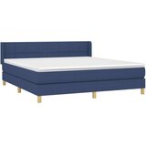  Box spring postelja z vzmetnico modra 160x200 cm blago, (20893340) | Shoptok.si