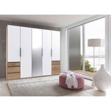 MID.YOU omara s klasičnimi vrati, bela, barve hrasta | Shoptok.si