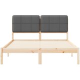  Krevetni okvir s tapiciranim uzglavljem Tamno siva 140 x 190 cm | shoptok.hr