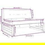  Srednja sofa crni 120x80 cm od masivne borovine | shoptok.hr