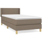  Krevet s oprugama i madracem smeđesivi 100 x 200 cm od tkanine | shoptok.hr