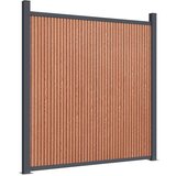  Panel za ogradu s 2 stupa smeđi 180 x 186 wpc | shoptok.hr