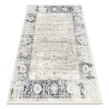 DISTIN 0843A bela / mornarsko modra / modra moderna preproga - Ornament, okvir, vintage, resice 160x230 cm, (21990296)