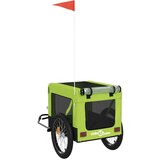 Prikolica za bicikl za ljubimce zeleno-crna tkanina i željezo | shoptok.hr