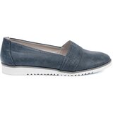 GOODIN Navy blue loafers with a white sole Cene