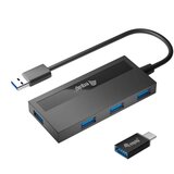 Equip Hub 128956 4-portni usb 3.2 W/usb-C adapter črna, (21335832) | Shoptok.si