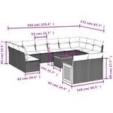  13-dijelni set vrtnih sofa s jastucima poliratan Bež | shoptok.hr