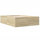  The Living Store Posteljni okvir sonoma hrast 135x190 cm inženirski les - Posteljni Okvir, (21499770) | Shoptok.si