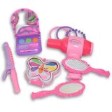 Magic Toys Vouge Girl - 9-delni lepotilni set roza barve z igralno paleto ličil, sušilcem za lase in dodatki | Shoptok.si