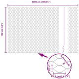 vidaXL Hexagon Fence Pocinkano jeklo 5000 x 0.06 x 160 cm Trajna | Shoptok.si