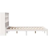 vidaXL Knjižna postelja brez vzmetnice bela 140x200 cm trdna borovina | Shoptok.si