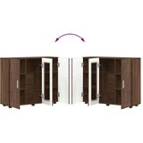 vidaXL Strani šal Rjavi hrast 55.5 x 29 x 100 cm Konstruiran les | Shoptok.si