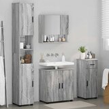 vidaXL Set namještaja za kupaonicu s ladicama 4 pcs Sivi hrast sonoma | shoptok.hr