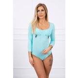 Kesi Nude blouse with a pistol print mint Cijene