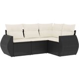Maison Chic Seti vrtnega pohištva - Vrtna garnitura - Vrtni pohištvo set 4-delna z blazinami črna poli ratan, (21815699) | Shoptok.si