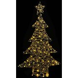 vidaXL Božično drevo med 120 LED Toplo bela 120 cm Ratan | Shoptok.si