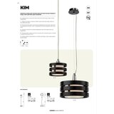 Redo 01-627 - Luster na šipci KIM 4xE14/28W/230V sjajni hrom/crna | Eponuda.com