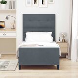 s opruga kutije Tamno siva 90 x 200 cm Baršun | shoptok.hr