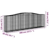  Gabionska košara s lukom 400x50x120/140 cm pocinčano željezo | shoptok.hr