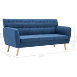 vidaXL Trosjed s presvlakom od tkanine 172 x 70 x 82 cm plavi | shoptok.hr