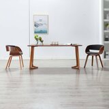 The Living Store Jedilni stoli 2 kosa sivi ukrivljen les in blago - Jedilni Stol, (21663030) | Shoptok.si