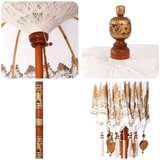 vidaXL balineški parasol krema 180-190 cm pamuk, solidno drvo | shoptok.hr