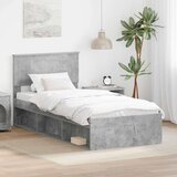  Okvir za krevet Beton 90 x 200 cm Čvrsto borovo drvo | shoptok.hr