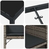  Set vrtnog blagovaonskog stola s jastučićima siva poli ratan | shoptok.hr