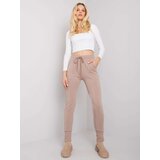 RUE PARIS Sweatpants-RV-DR-7358.06P-dark beige Cene
