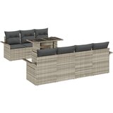  Set od 8 dijelova vrtnih kauča s jastučićima svijetlo sivi poli ratan | shoptok.hr