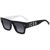 Dsquared2 ICON0021/S 807/9O ONE SIZE (52) Črna/Siva Cene