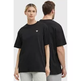 Hummel Bombažna kratka majica črna barva