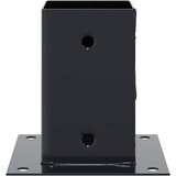  Postolja za stupove kvadratna 4 kom čelik presvučen prahom Antracitno siva 91 x 91 mm | Shoptok.si