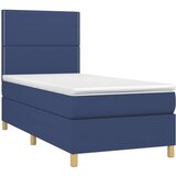 Krevet s oprugama i madracem plavi 90 x 190 cm od tkanine | shoptok.hr