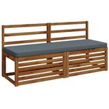  Jastučići za klupe - 2 dijela VUGHT 2 kom. 100% poliester Plava - Plava (melange) 150 x 50 cm 2 | shoptok.hr