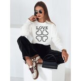 DStreet Sweter damski z nadrukiem CLOVER biały | Shoptok.si