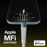 Scosche StrikeLine™ USB-C® na pravokutni Lightning® kabel, 1.2m, bijeli | shoptok.hr