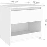 vidaXL noćni ormarić bijeli 40 x 30 x 39 cm od iverice | shoptok.hr