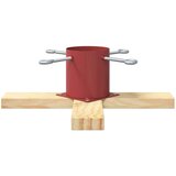 vidaXL Stalak za božićno drvce 1.73 Crvena 50 x 50 x 16 cm | shoptok.hr