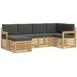  Set vanjskih sofa 6 pcs Bijela i antracit Poliester | shoptok.hr