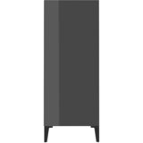  Komoda visoki sjaj siva 57 x 35 x 90 cm od konstruiranog drva | shoptok.hr