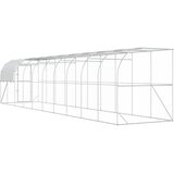  Kavez za piletinu uz zid Srebrna 1000 x 200 x 215 cm | shoptok.hr