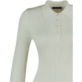 Trendyol Ecru Polo Neck Ribbed Knitwear Sweater | Eponuda.ba