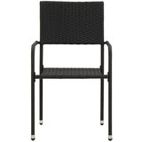  5-dijelni vanjski blagovaonski set od poliratana crni | shoptok.hr