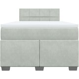 Box spring krevet s madracem svjetlosivi 120x200 cm baršunasti | shoptok.hr