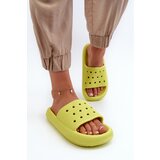 EVENTO Women's Foam Slides on Thick Sole Lime Beula | shoptok.hr